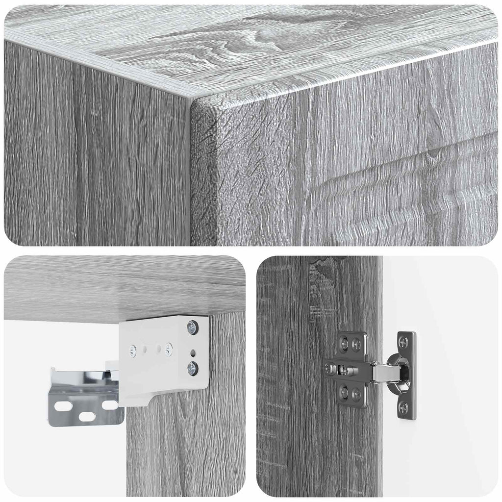 Wandschrank Grau Sonoma 33 x 34,5 x 90 cm Holzwerkstoff
