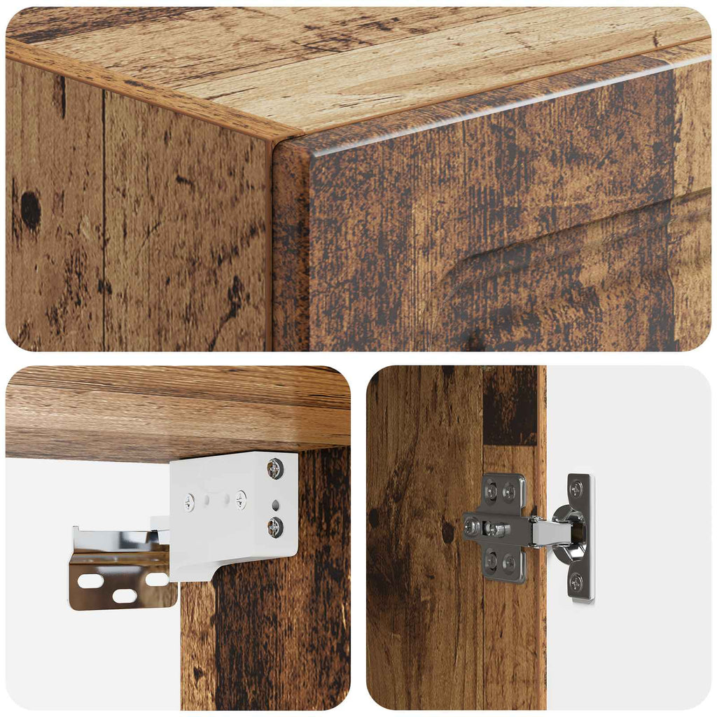 Wandschrank Altholz 33 x 34,5 x 90 cm Holzwerkstoff