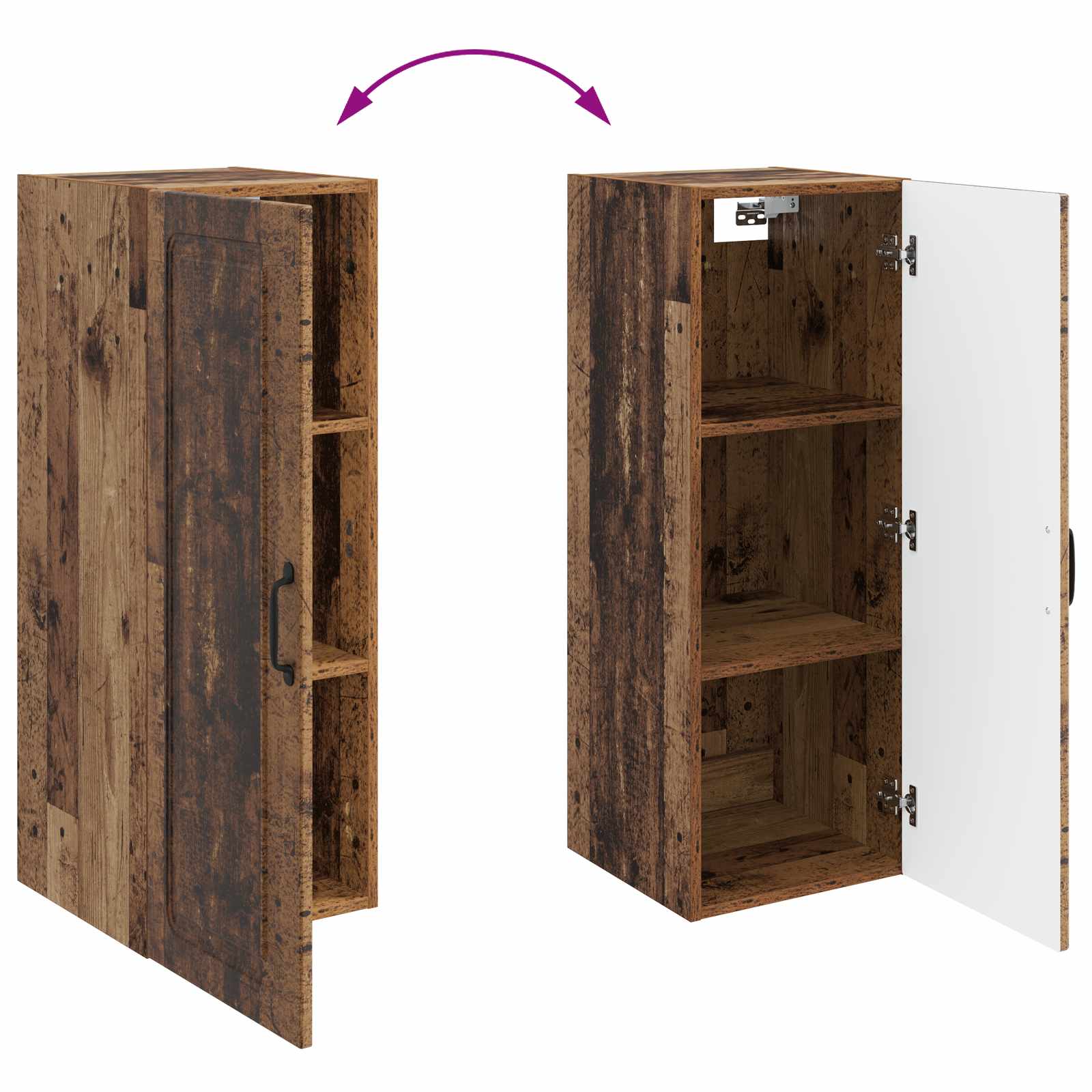 Wandschrank Altholz 33 x 34,5 x 90 cm Holzwerkstoff