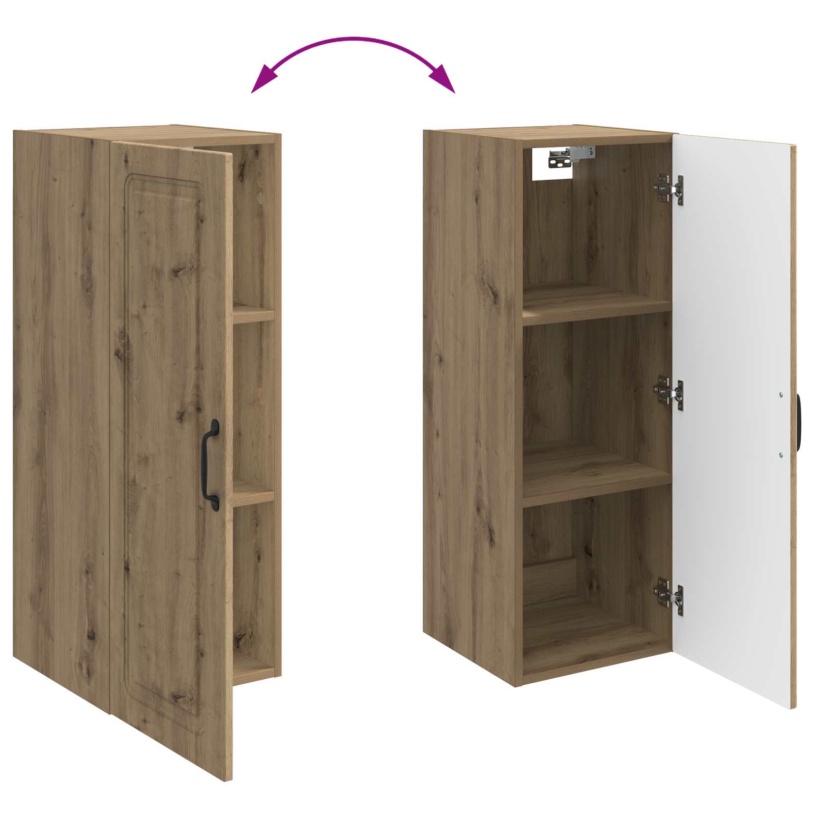 Wandschrank Artisan-Eiche 33 x 34,5 x 90 cm Holzwerkstoff