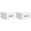 Wandmontierter Nachttisch 2 pcs Weiß 34,5 x 33 x 20 cm