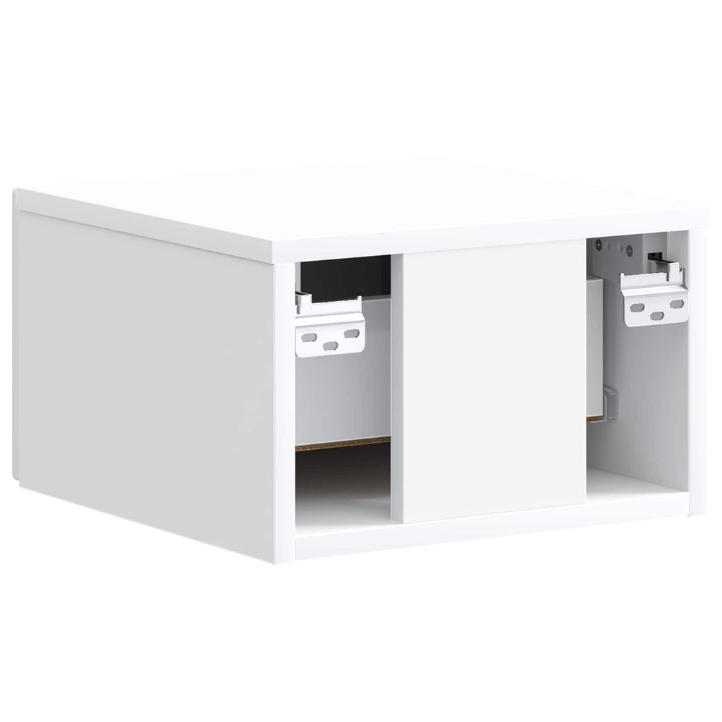 Wandmontierter Nachttisch 2 pcs Weiß 34,5 x 33 x 20 cm