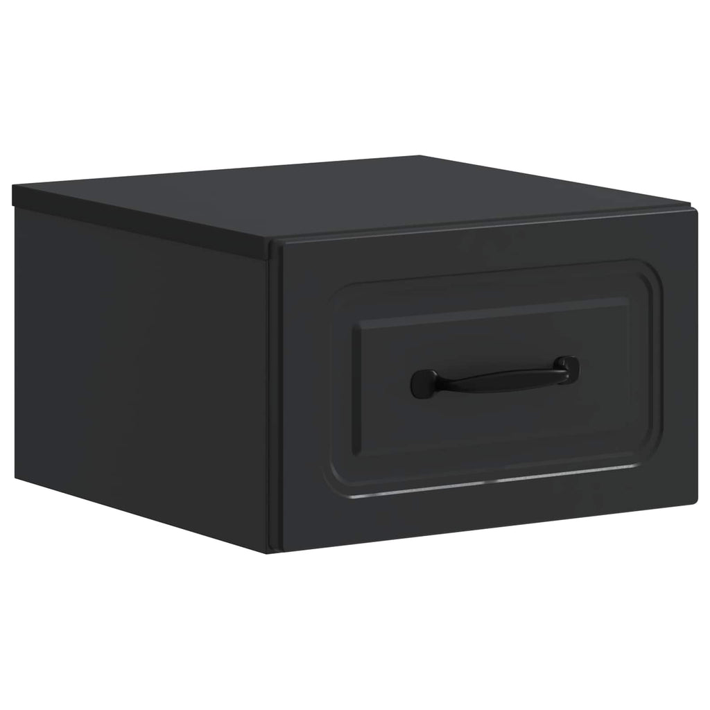 Wandmontierter Nachttisch Schwarz 34,5 x 33 x 20 cm