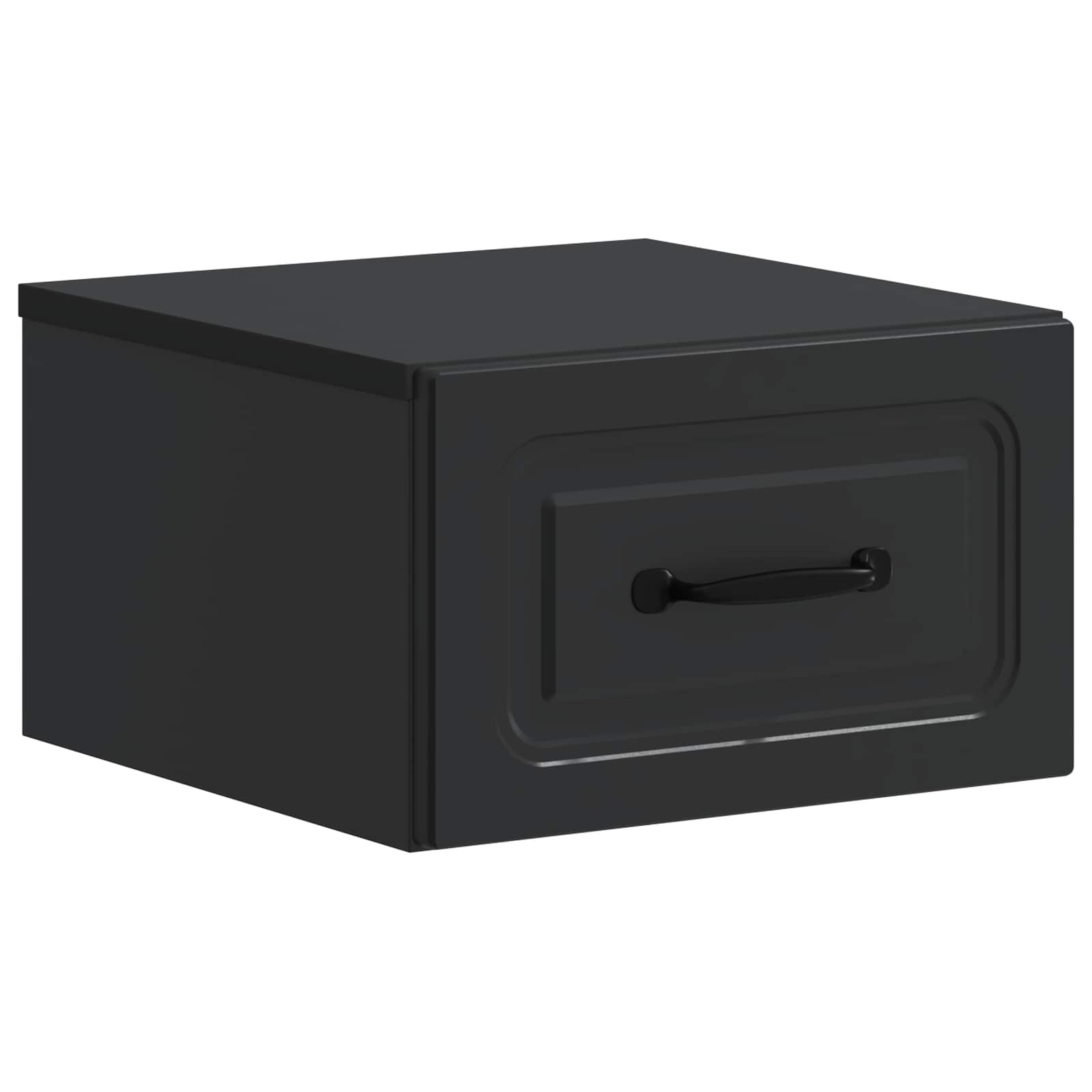 Wandmontierter Nachttisch 2 pcs Schwarz 34,5 x 33 x 20 cm