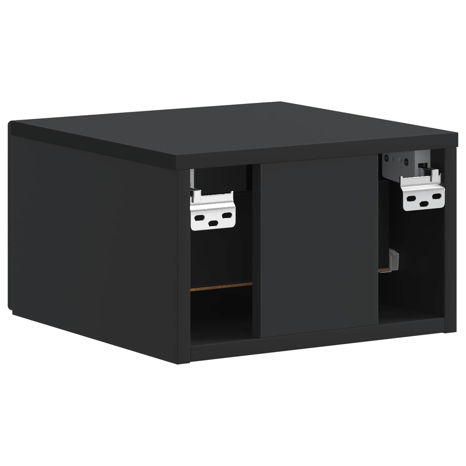 Wandmontierter Nachttisch 2 pcs Schwarz 34,5 x 33 x 20 cm