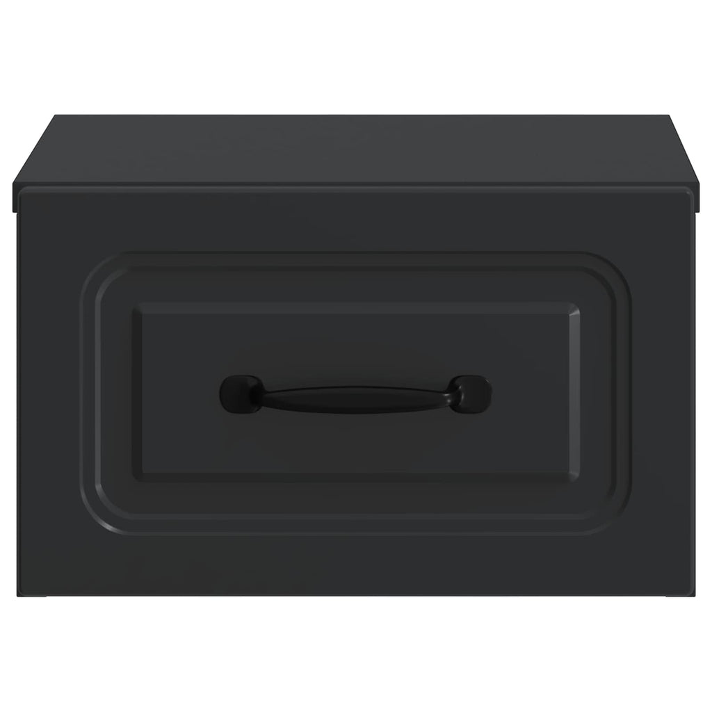 Wandmontierter Nachttisch 2 pcs Schwarz 34,5 x 33 x 20 cm