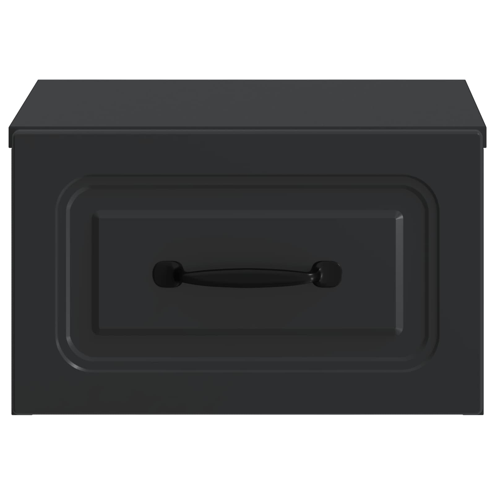 Wandmontierter Nachttisch 2 pcs Schwarz 34,5 x 33 x 20 cm