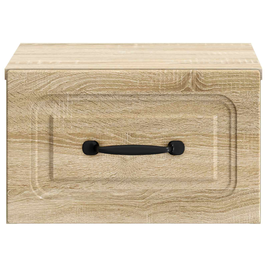 Wandmontierter Nachttisch 2 pcs Sonoma-Eiche 34,5 x 33 x 20 cm