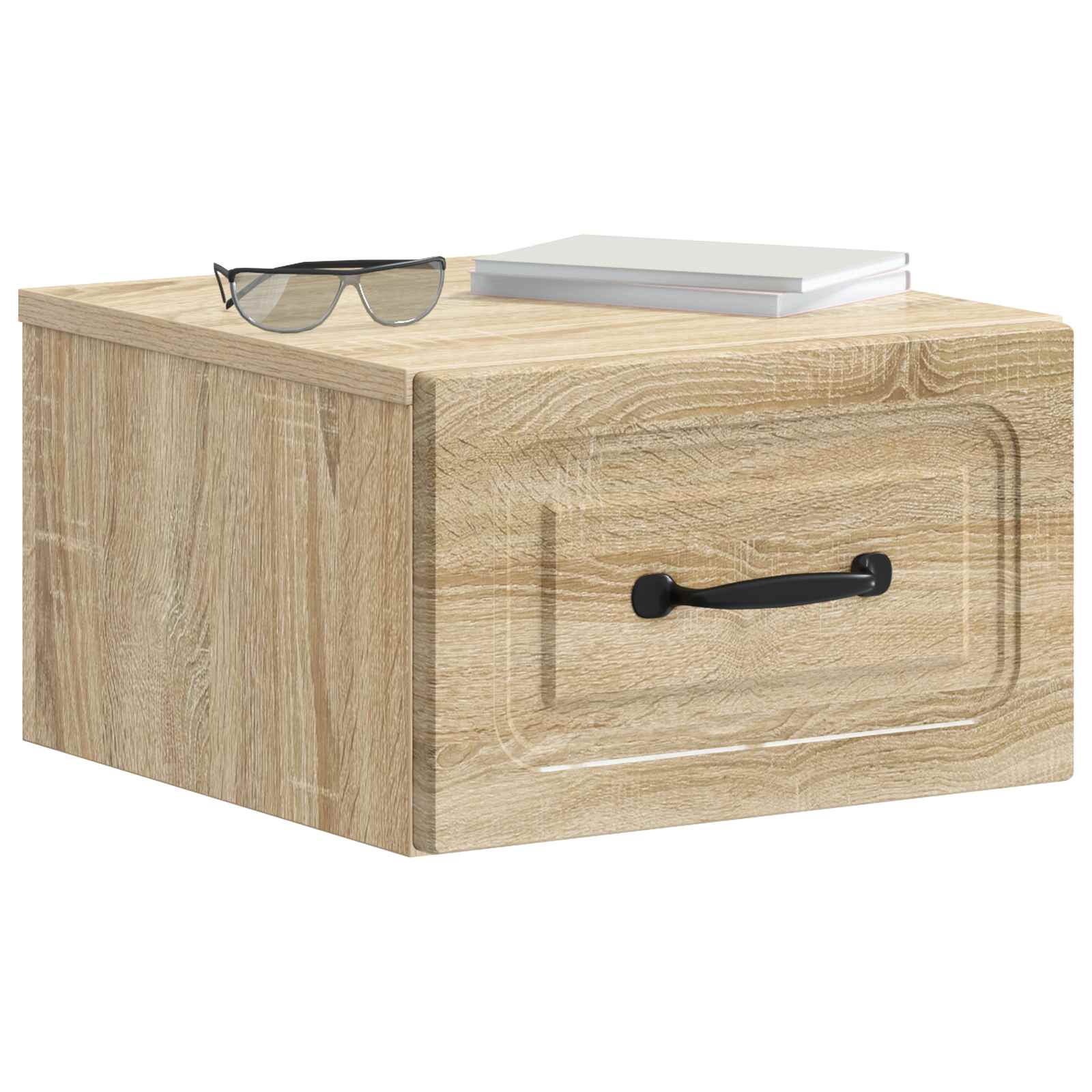 Wandmontierter Nachttisch 2 pcs Sonoma-Eiche 34,5 x 33 x 20 cm