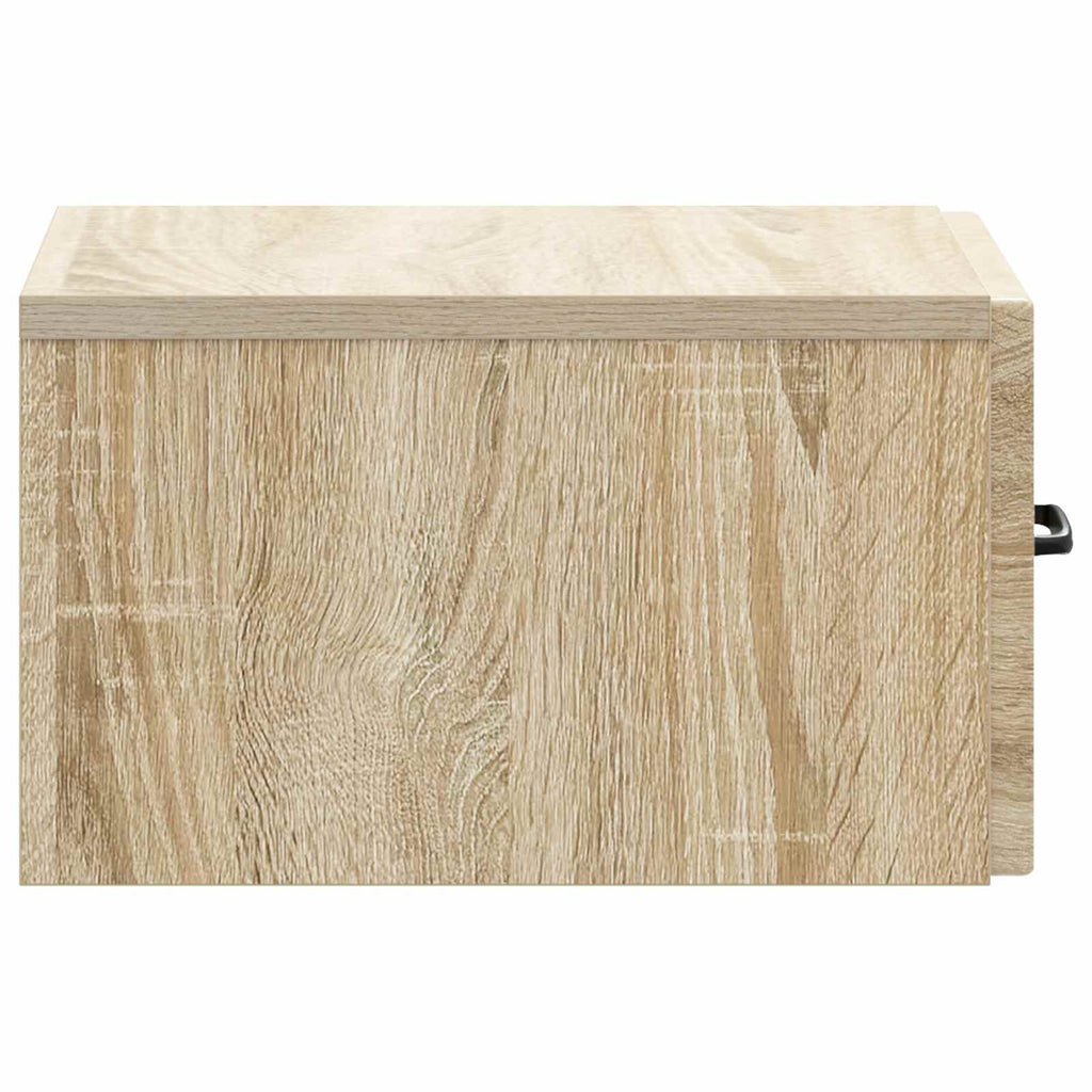 Wandmontierter Nachttisch 2 pcs Sonoma-Eiche 34,5 x 33 x 20 cm