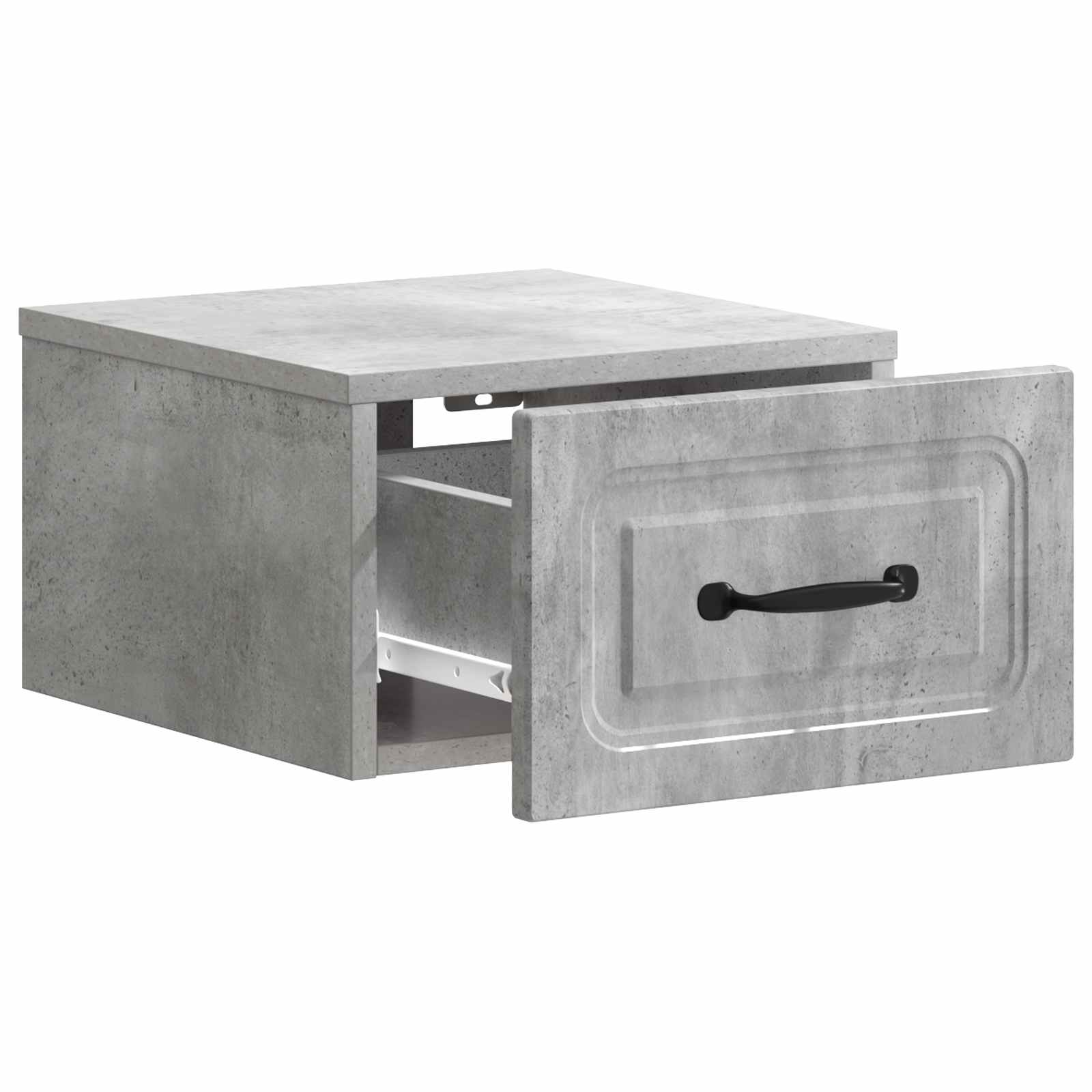 Wandmontierter Nachttisch Betongrau 34,5 x 33 x 20 cm