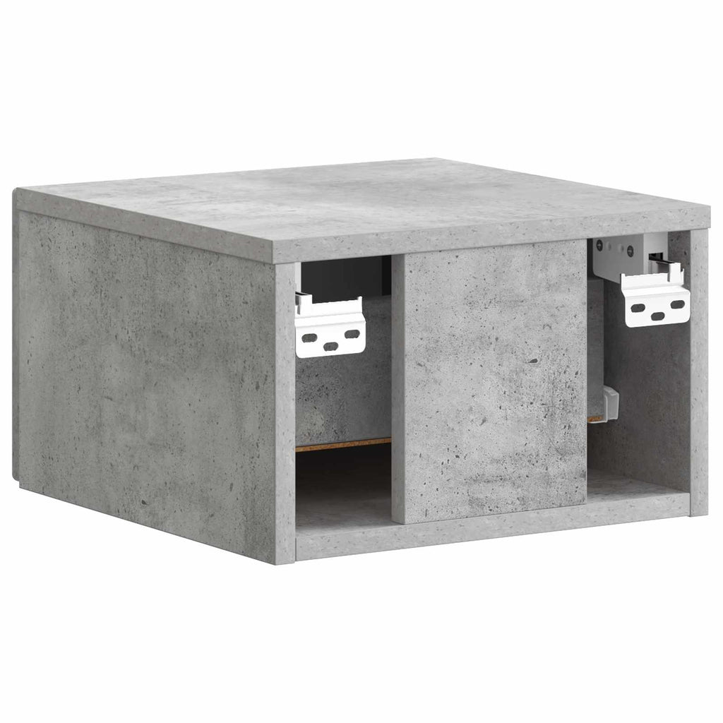 Wandmontierter Nachttisch Betongrau 34,5 x 33 x 20 cm