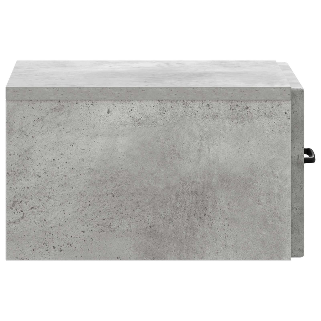 Wandmontierter Nachttisch 2 pcs Betongrau 34,5 x 33 x 20 cm