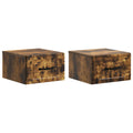 Wandmontierter Nachttisch 2 pcs Geräucherte Eiche Holzwerkstoff