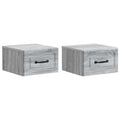 Wandmontierter Nachttisch 2 pcs Graues Sonoma 34,5 x 33 x 20 cm