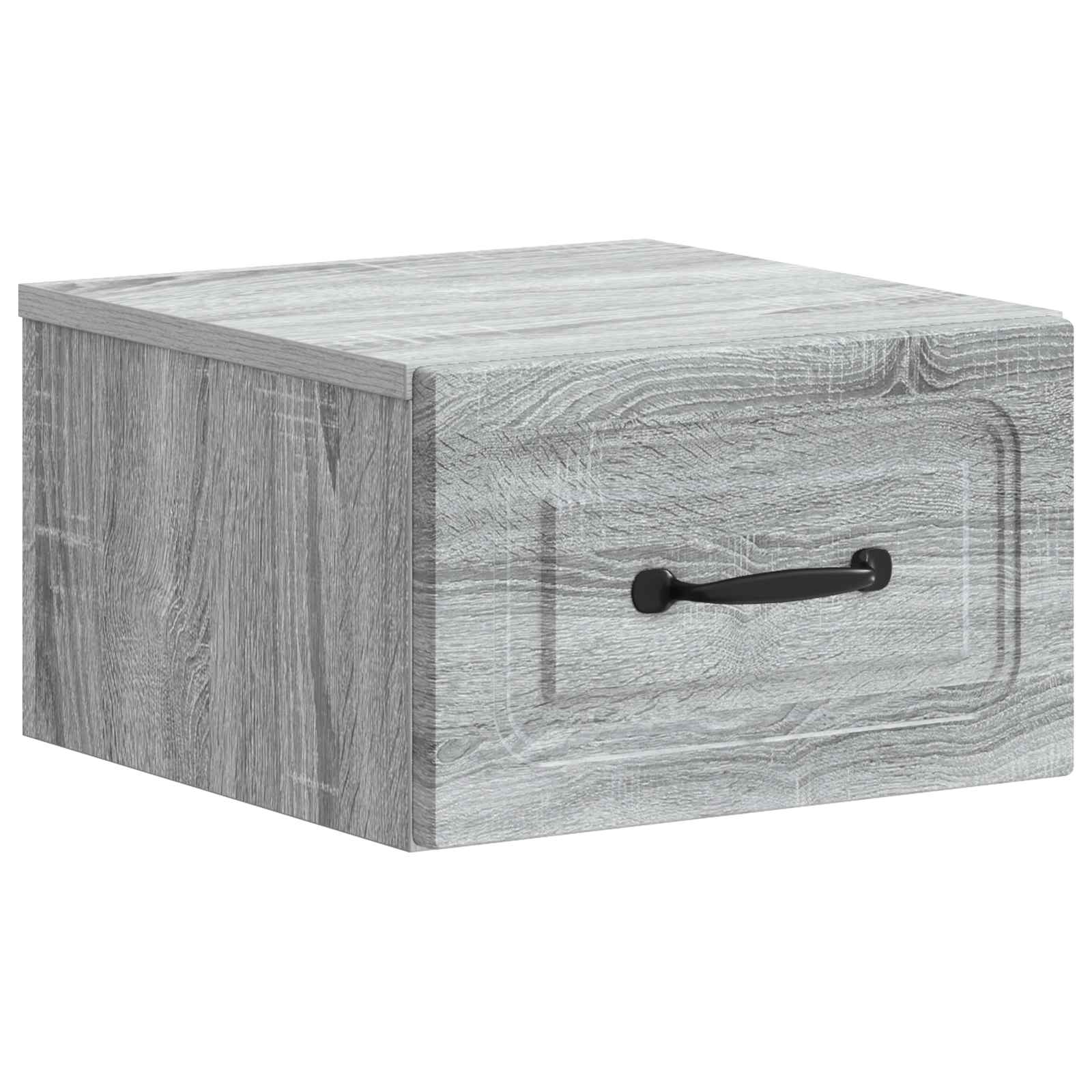 Wandmontierter Nachttisch 2 pcs Graues Sonoma 34,5 x 33 x 20 cm