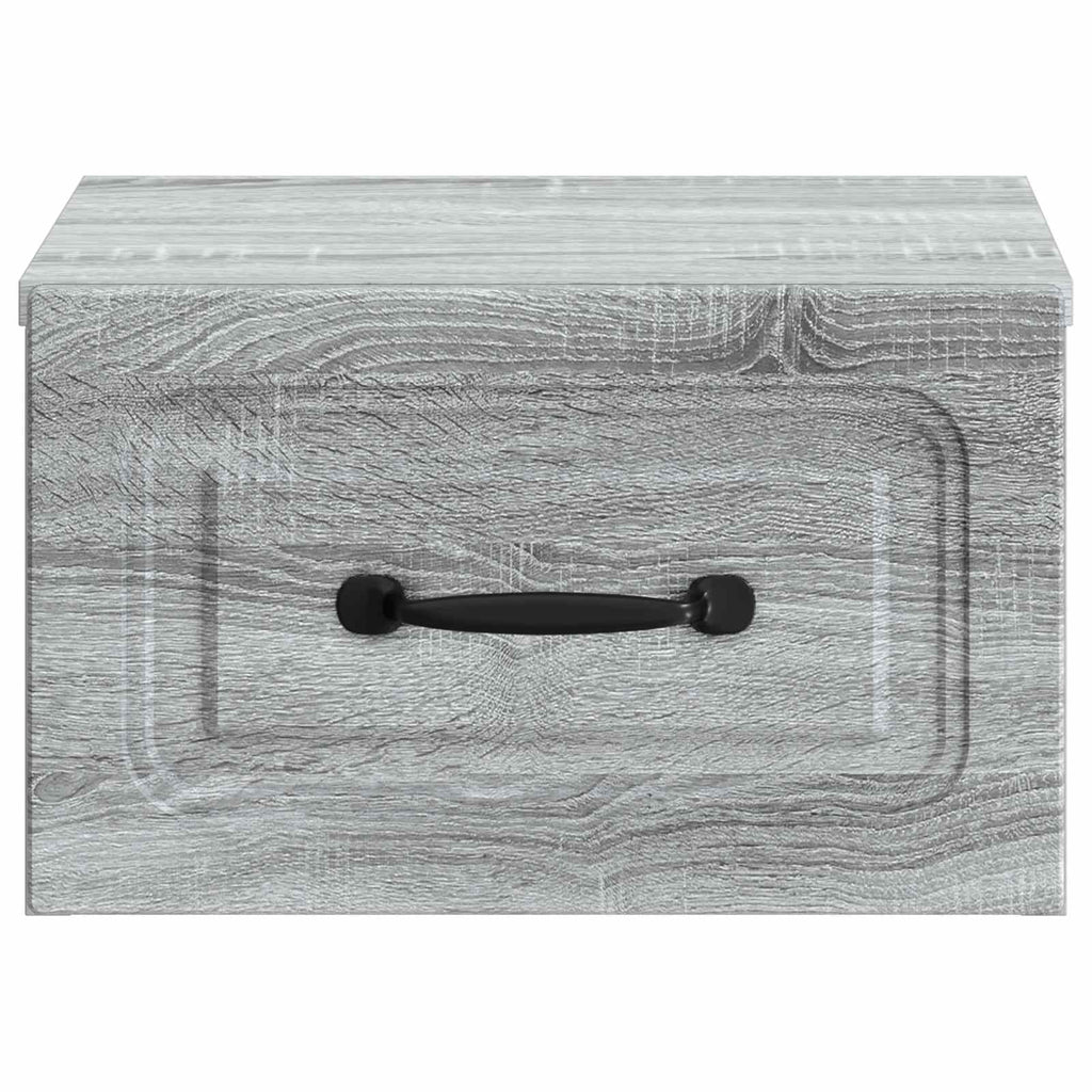 Wandmontierter Nachttisch 2 pcs Graues Sonoma 34,5 x 33 x 20 cm