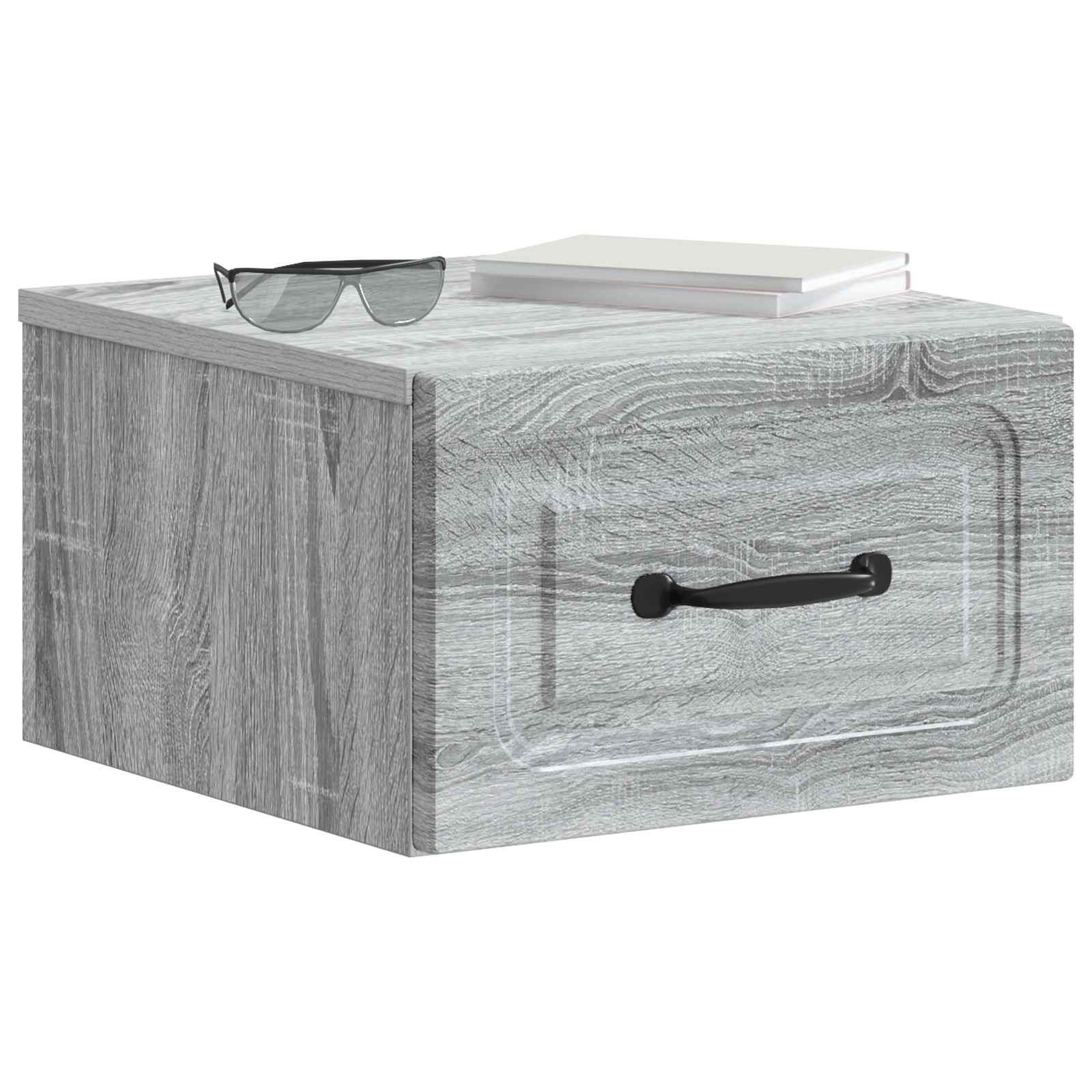 Wandmontierter Nachttisch 2 pcs Graues Sonoma 34,5 x 33 x 20 cm