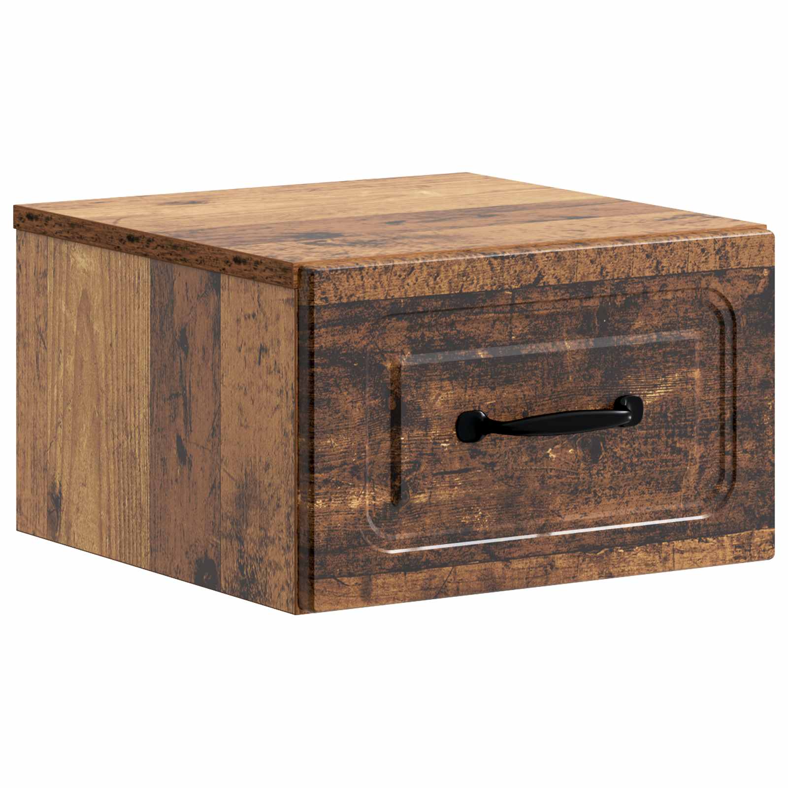 Wandmontierter Nachttisch Altholz 34,5 x 33 x 20 cm