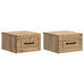 Wandmontierter Nachttisch 2 pcs Artisan-Eiche 34,5 x 33 x 20 cm