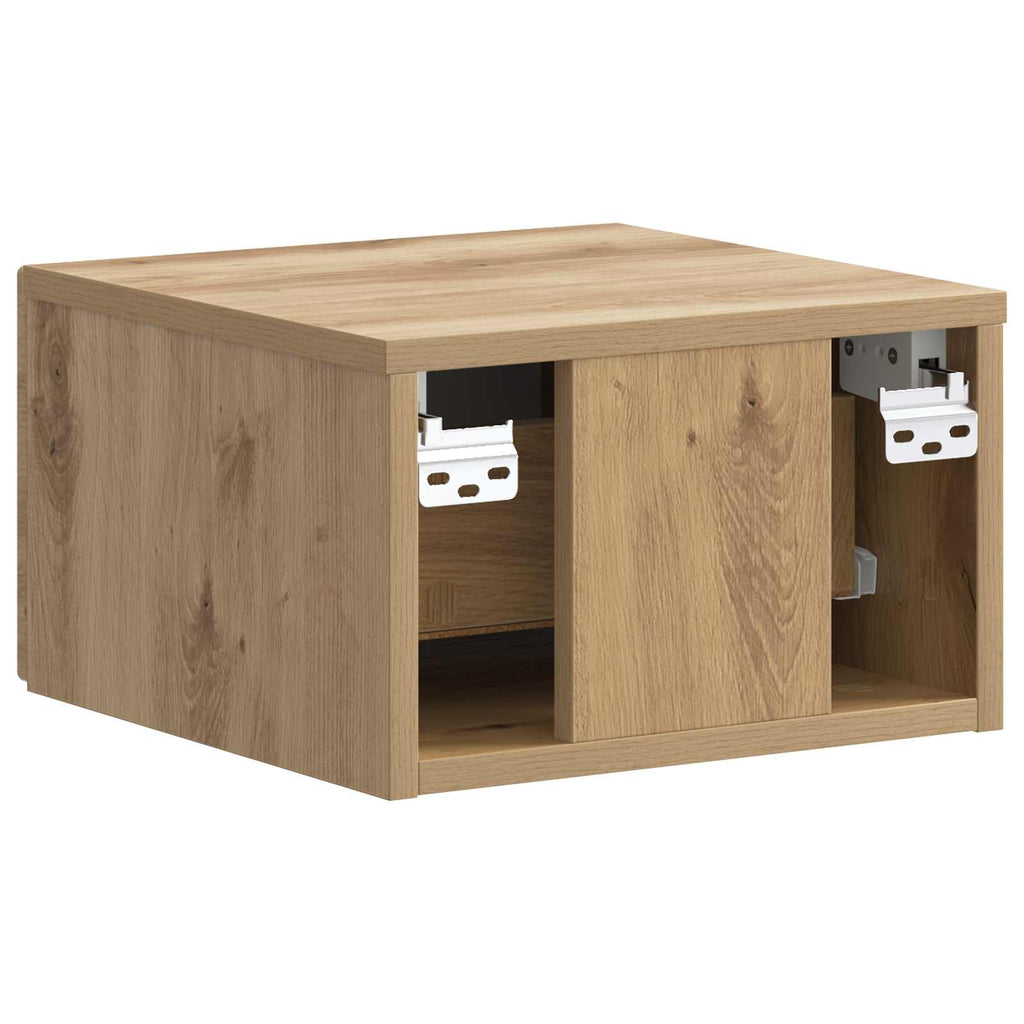 Wandmontierter Nachttisch 2 pcs Artisan-Eiche 34,5 x 33 x 20 cm