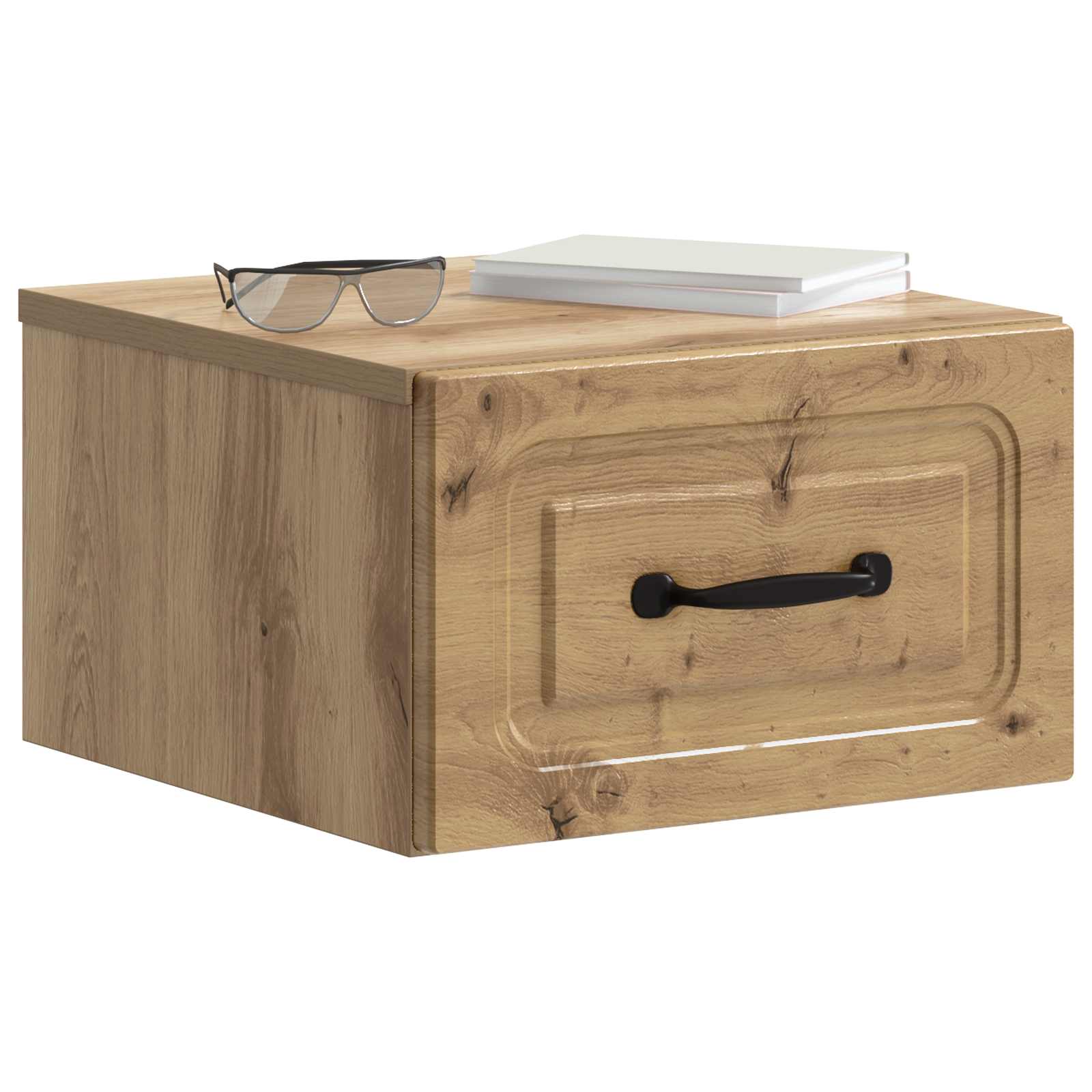 Wandmontierter Nachttisch 2 pcs Artisan-Eiche 34,5 x 33 x 20 cm