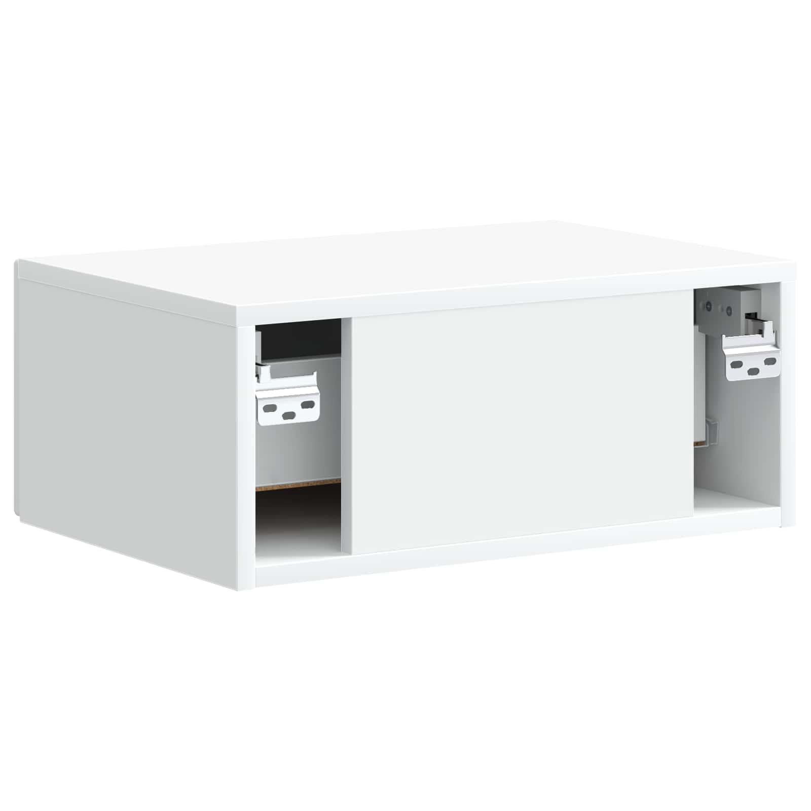 Wandmontierter Nachttisch 2 pcs Weiß 49 x 34,5 x 20 cm