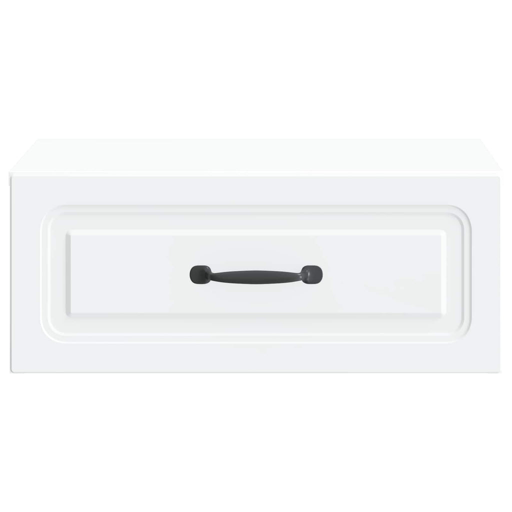 Wandmontierter Nachttisch 2 pcs Weiß 49 x 34,5 x 20 cm