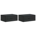 Wandmontierter Nachttisch 2 pcs Schwarz 49 x 34,5 x 20 cm