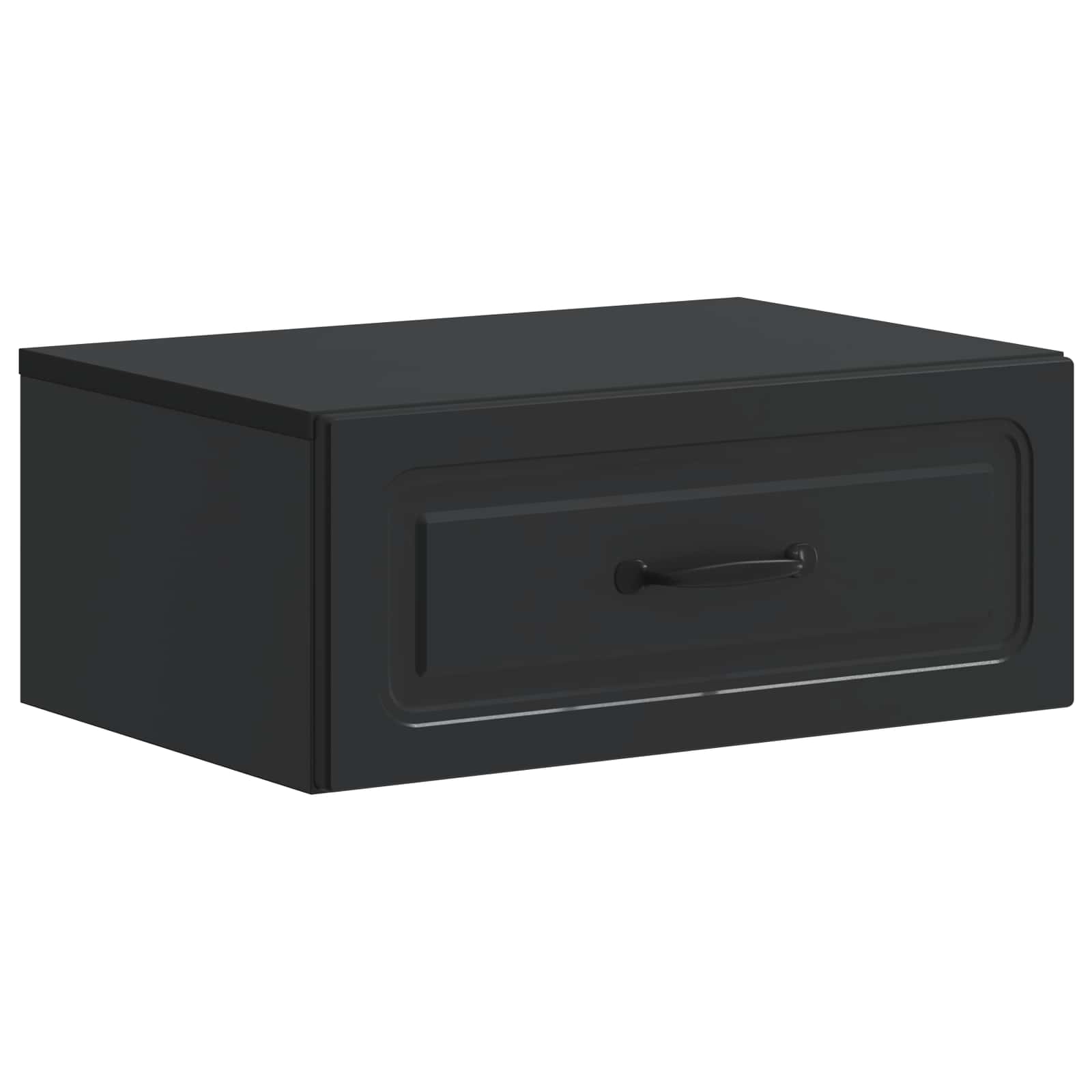 Wandmontierter Nachttisch 2 pcs Schwarz 49 x 34,5 x 20 cm