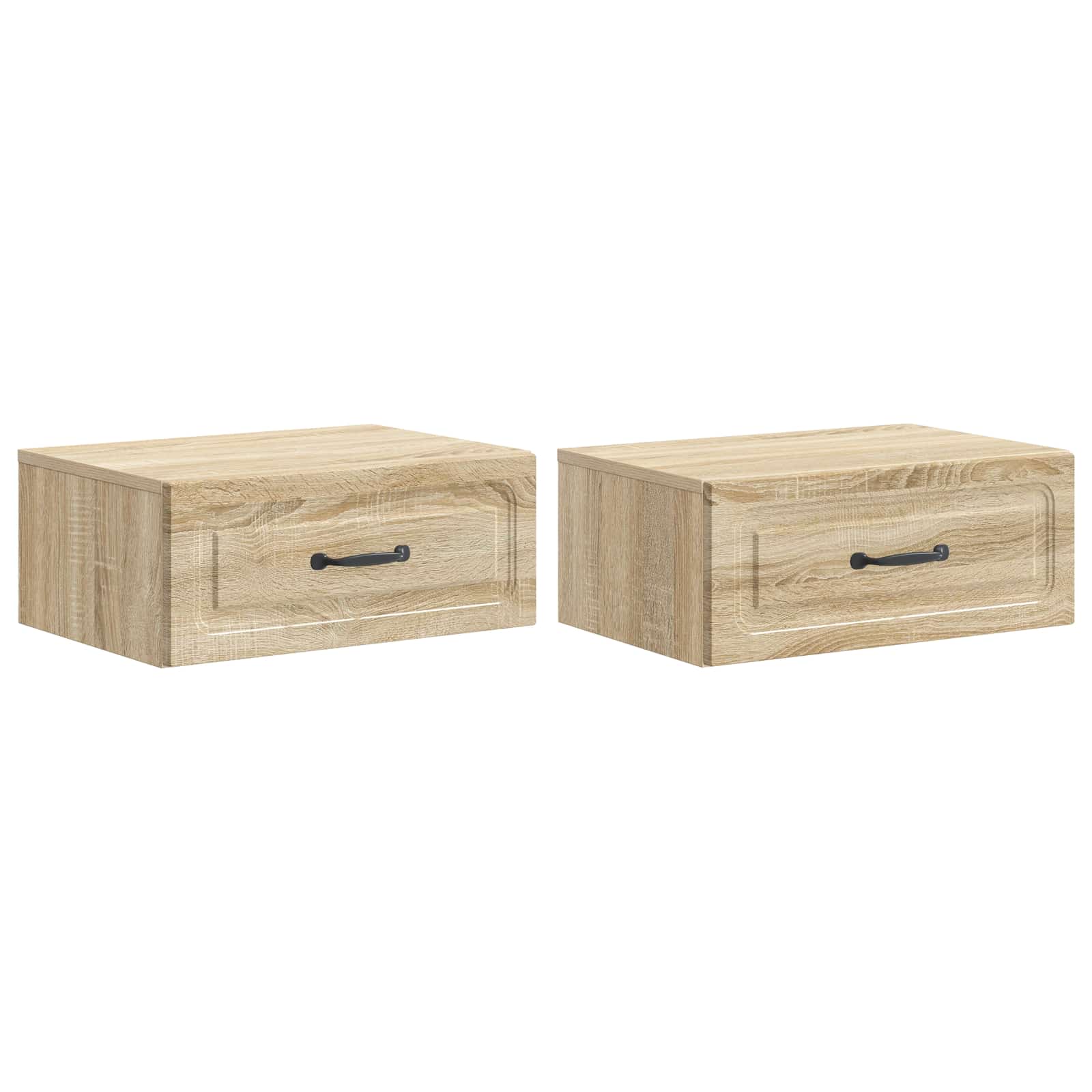 Wandmontierter Nachttisch 2 pcs Sonoma-Eiche 49 x 34,5 x 20 cm