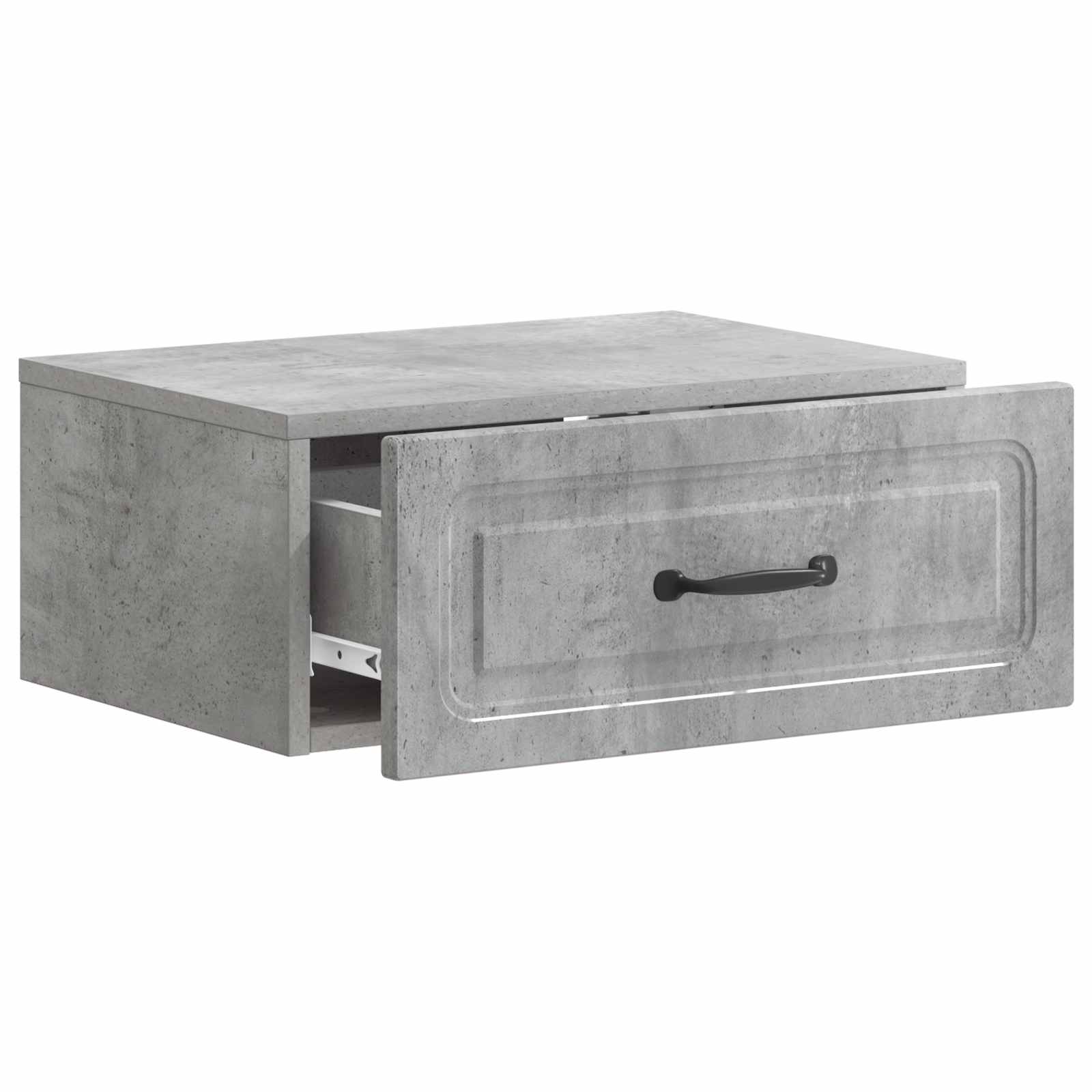 Wandmontierter Nachttisch Betongrau 49 x 34,5 x 20 cm