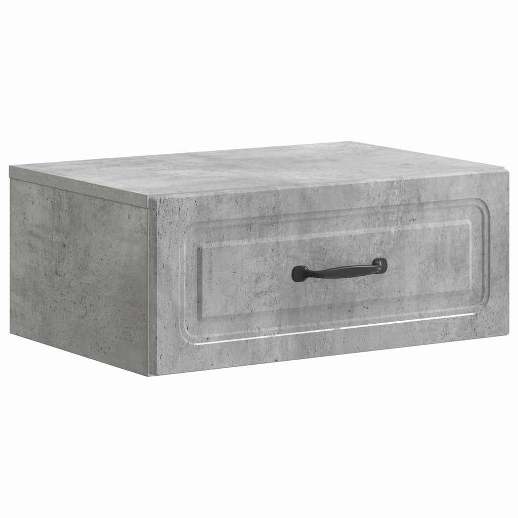Wandmontierter Nachttisch 2 pcs Betongrau 49 x 34,5 x 20 cm
