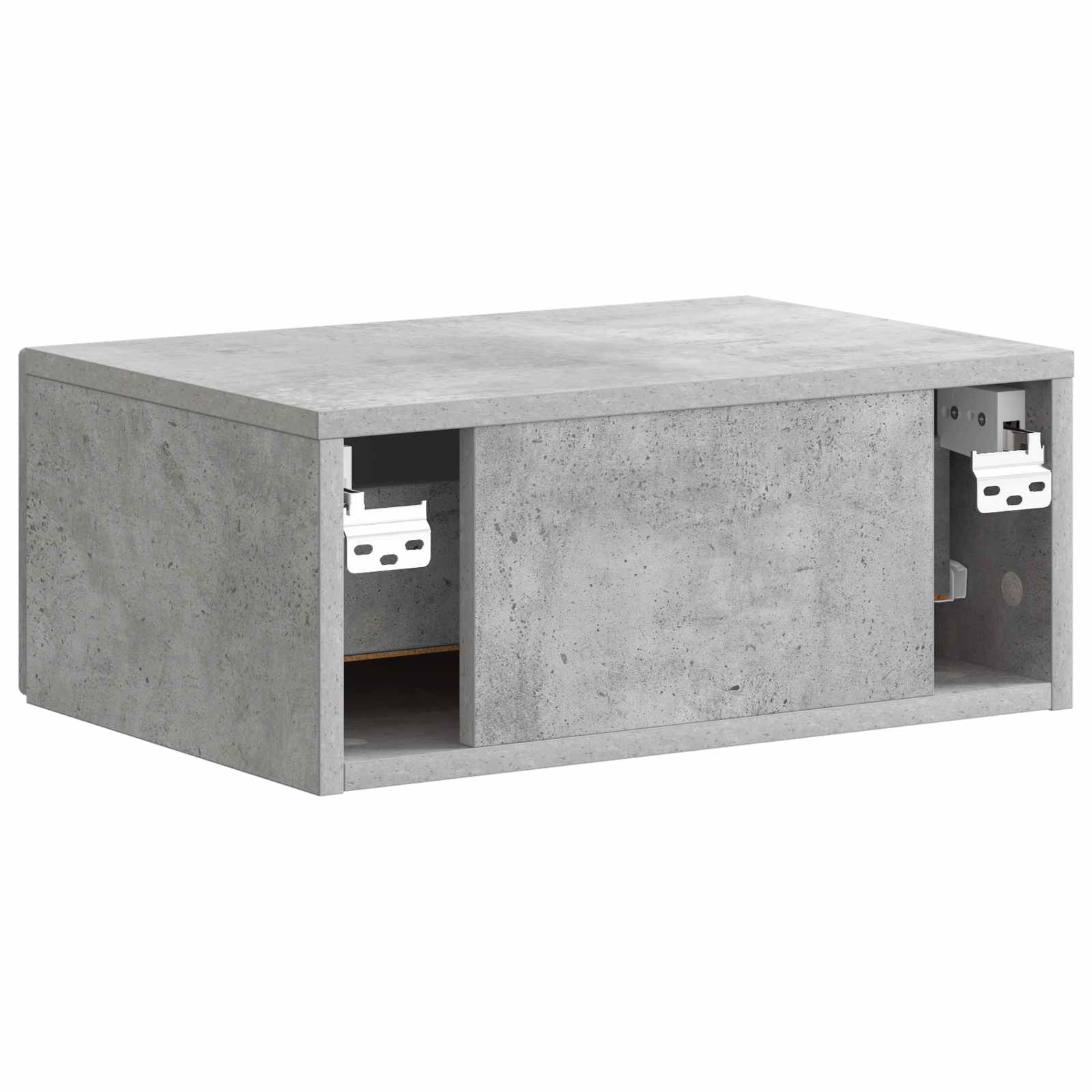 Wandmontierter Nachttisch 2 pcs Betongrau 49 x 34,5 x 20 cm