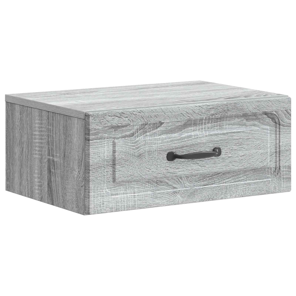Wandmontierter Nachttisch Graues Sonoma 49 x 34,5 x 20 cm