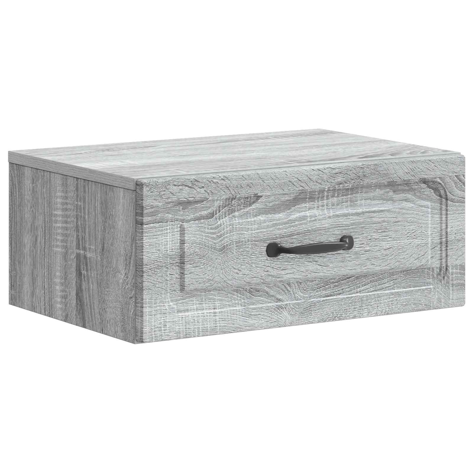 Wandmontierter Nachttisch Graues Sonoma 49 x 34,5 x 20 cm
