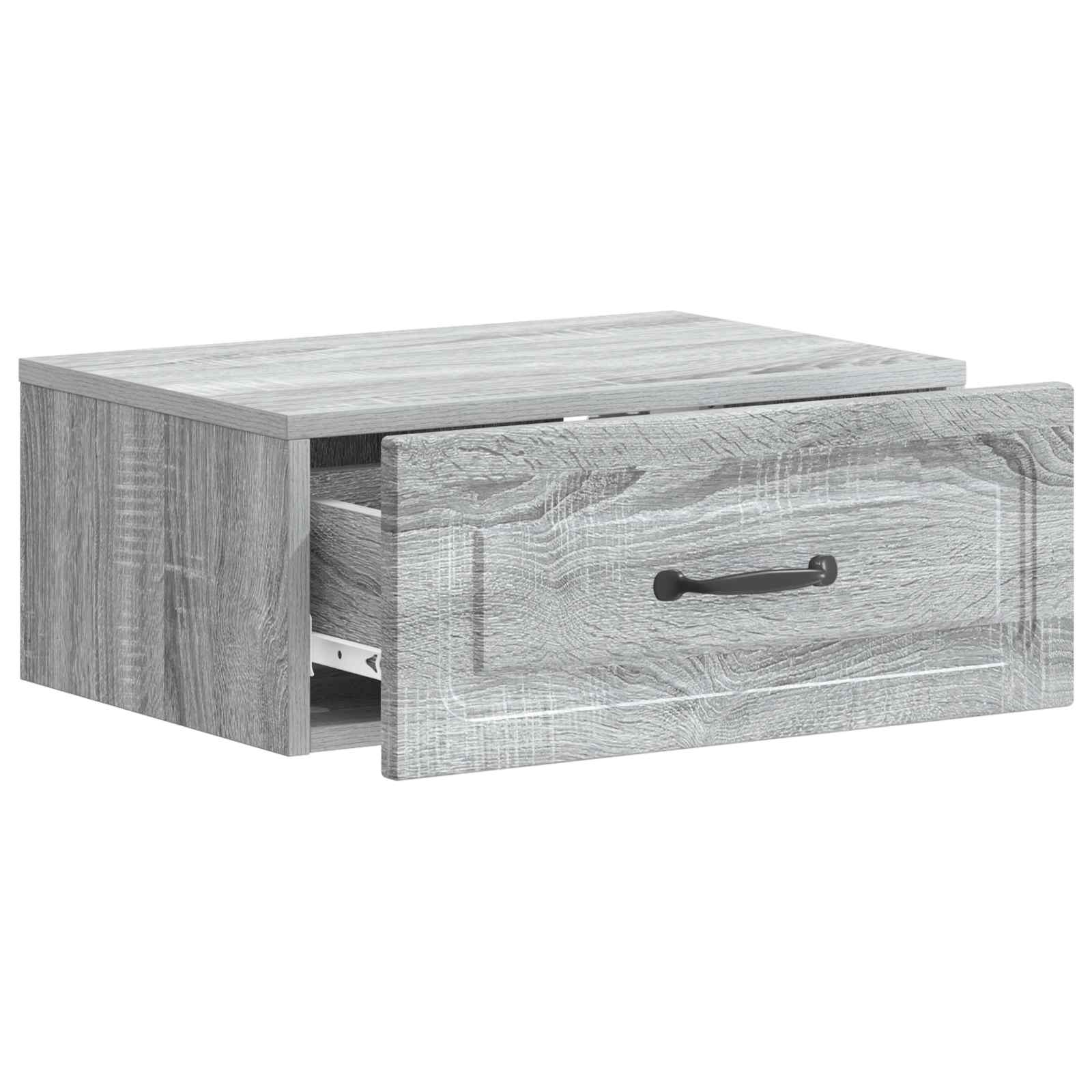 Wandmontierter Nachttisch Graues Sonoma 49 x 34,5 x 20 cm