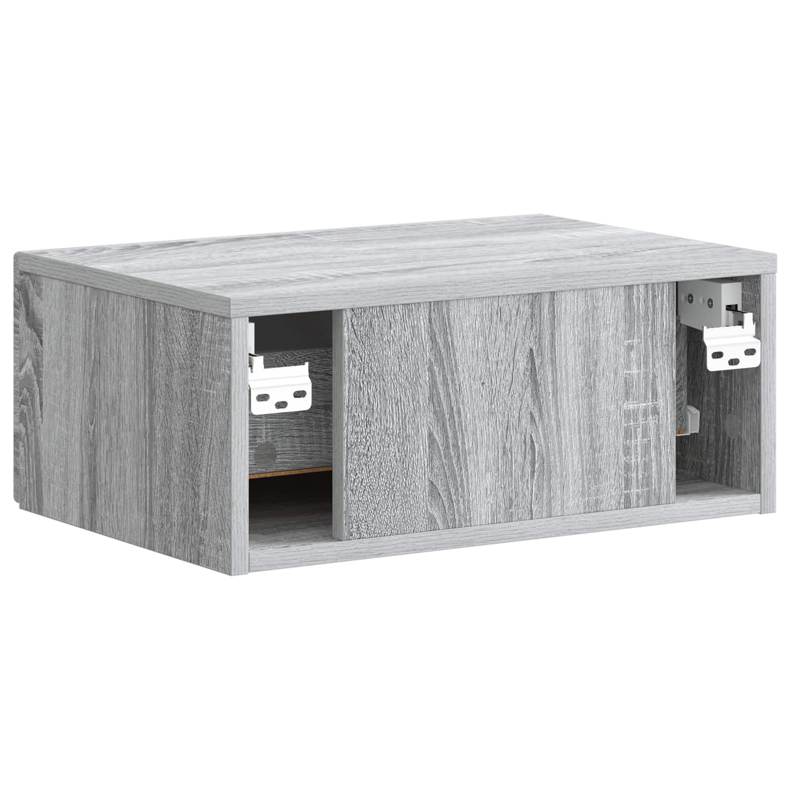 Wandmontierter Nachttisch Graues Sonoma 49 x 34,5 x 20 cm