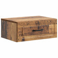 Wandmontierter Nachttisch Altholz 49 x 34,5 x 20 cm