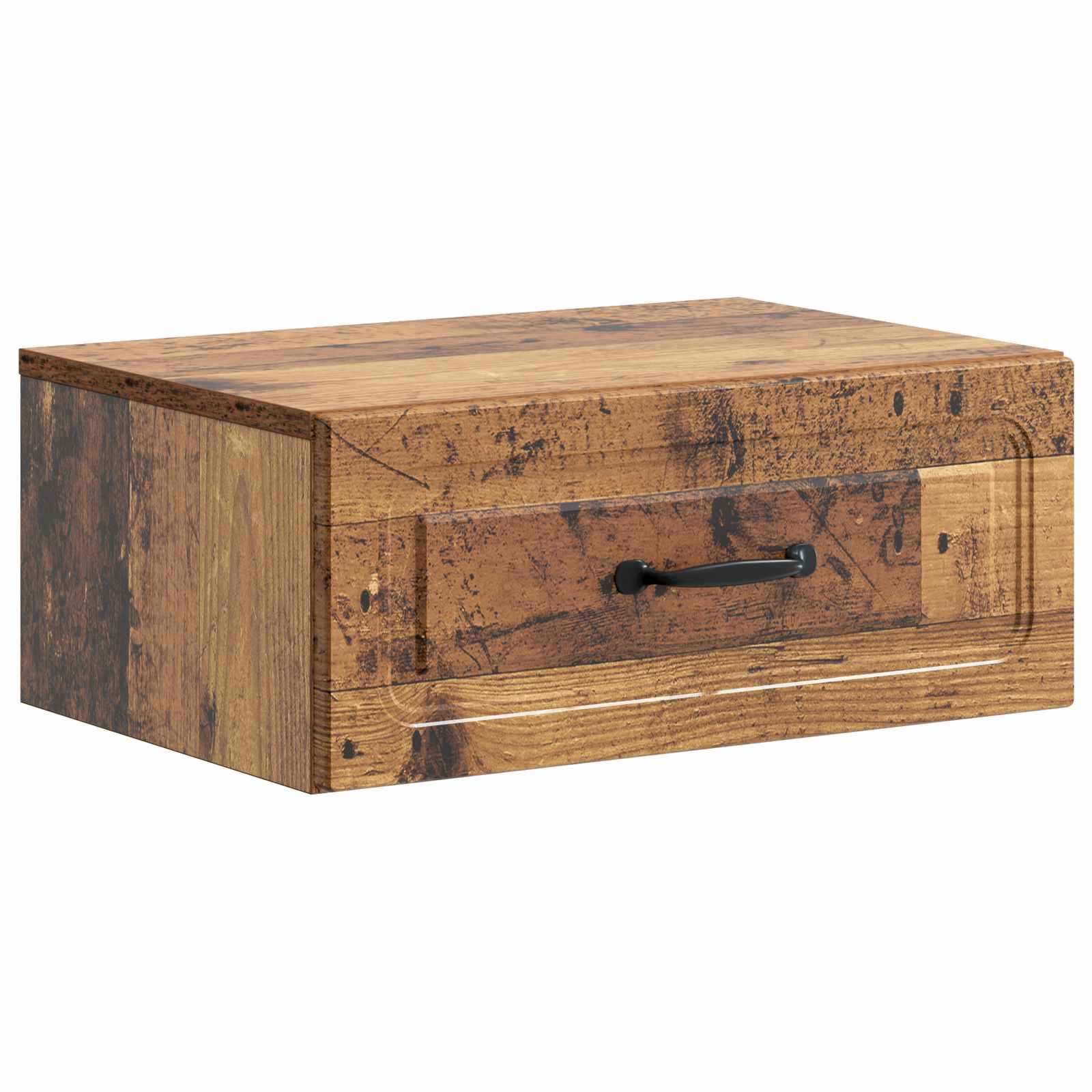 Wandmontierter Nachttisch 2 pcs Altholz 49 x 34,5 x 20 cm