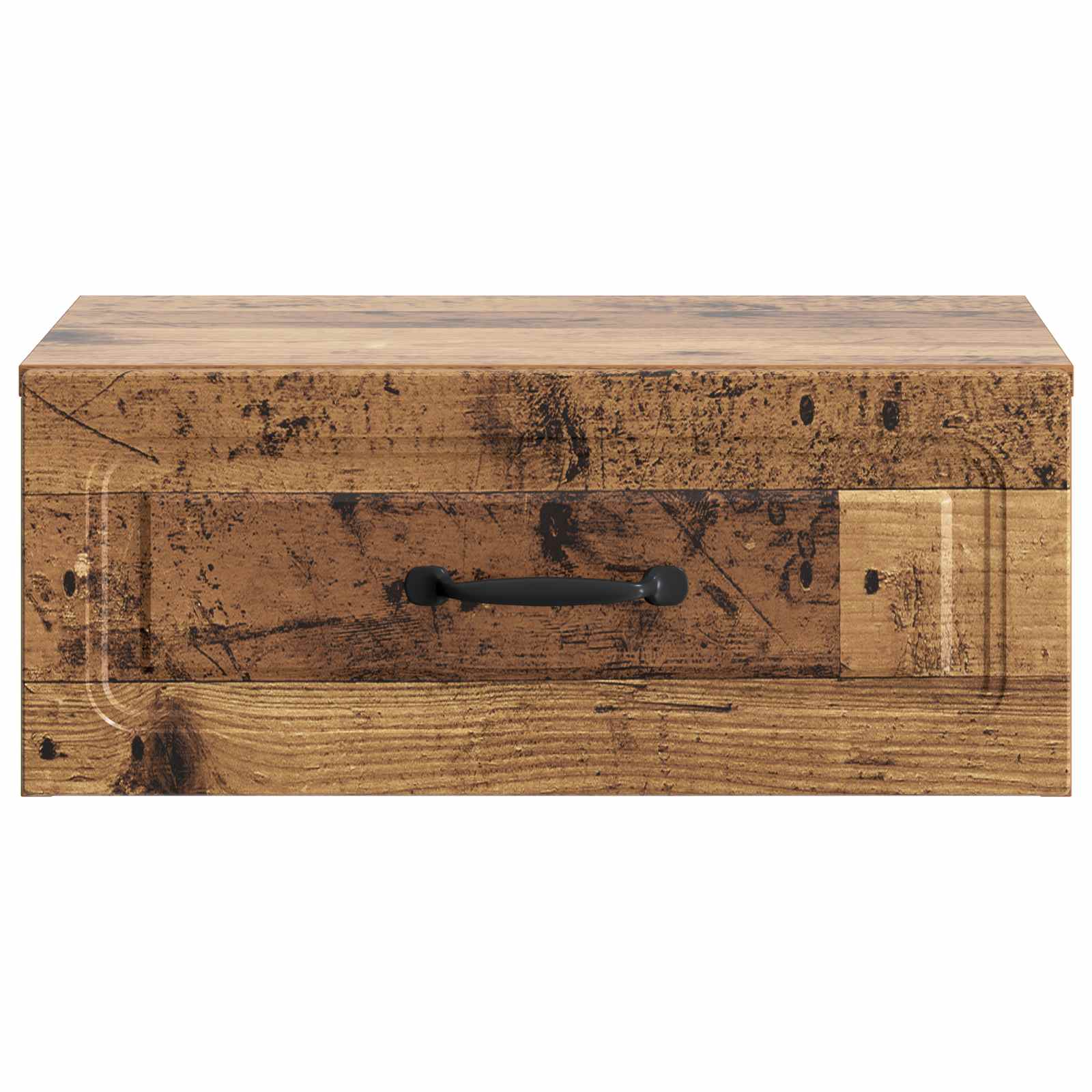 Wandmontierter Nachttisch 2 pcs Altholz 49 x 34,5 x 20 cm