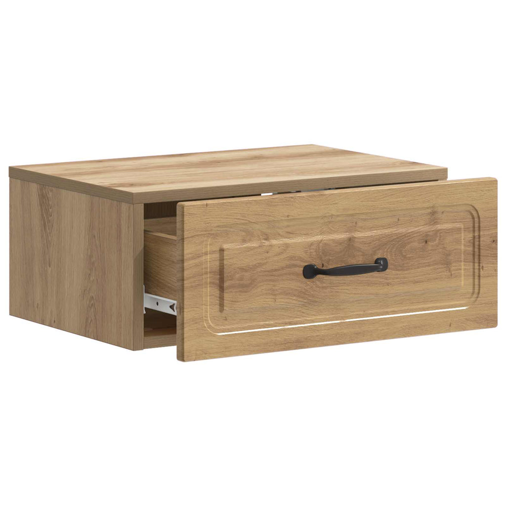 Wandmontierter Nachttisch Artisan-Eiche 49 x 34,5 x 20 cm