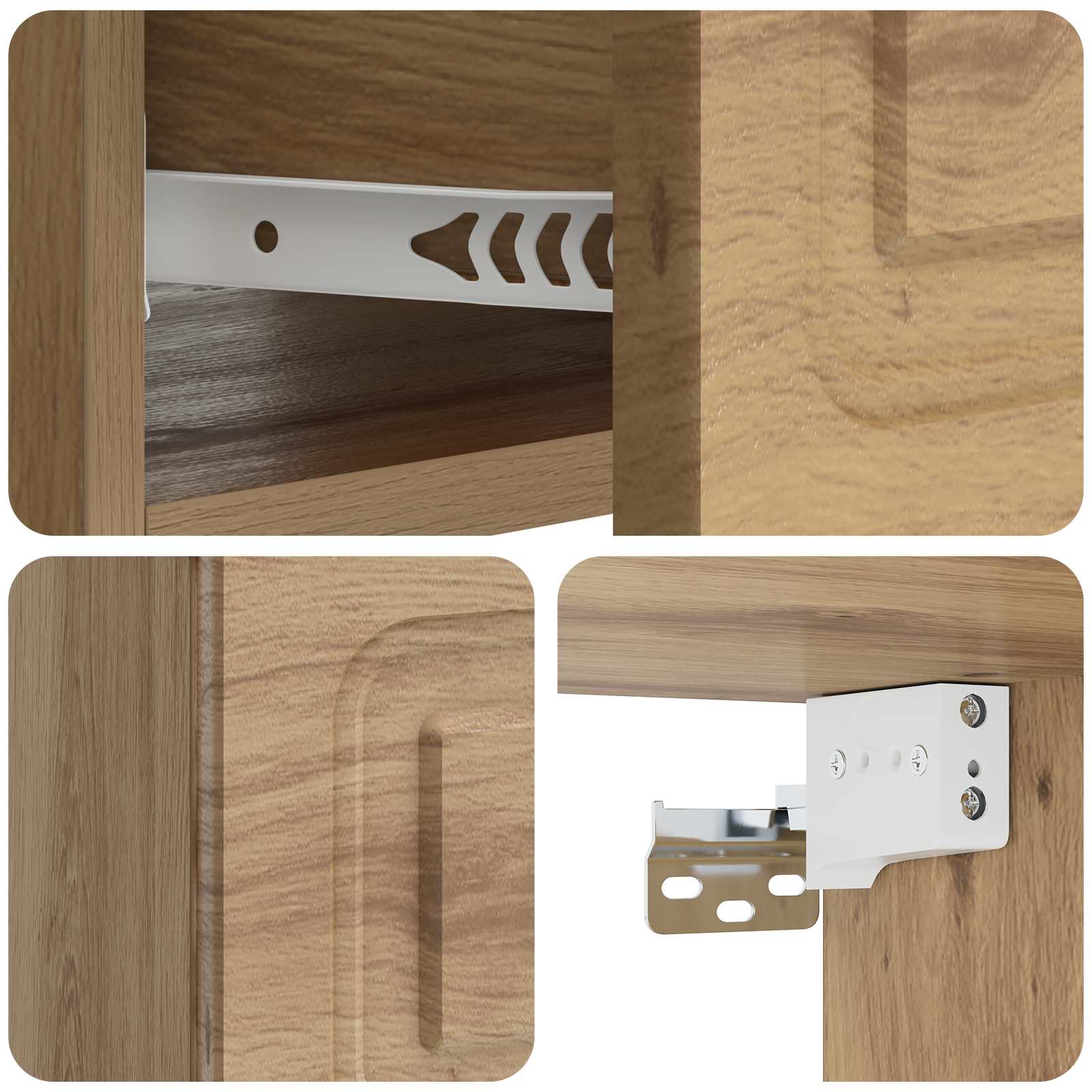 Wandmontierter Nachttisch 2 pcs Artisan-Eiche 49 x 34,5 x 20 cm