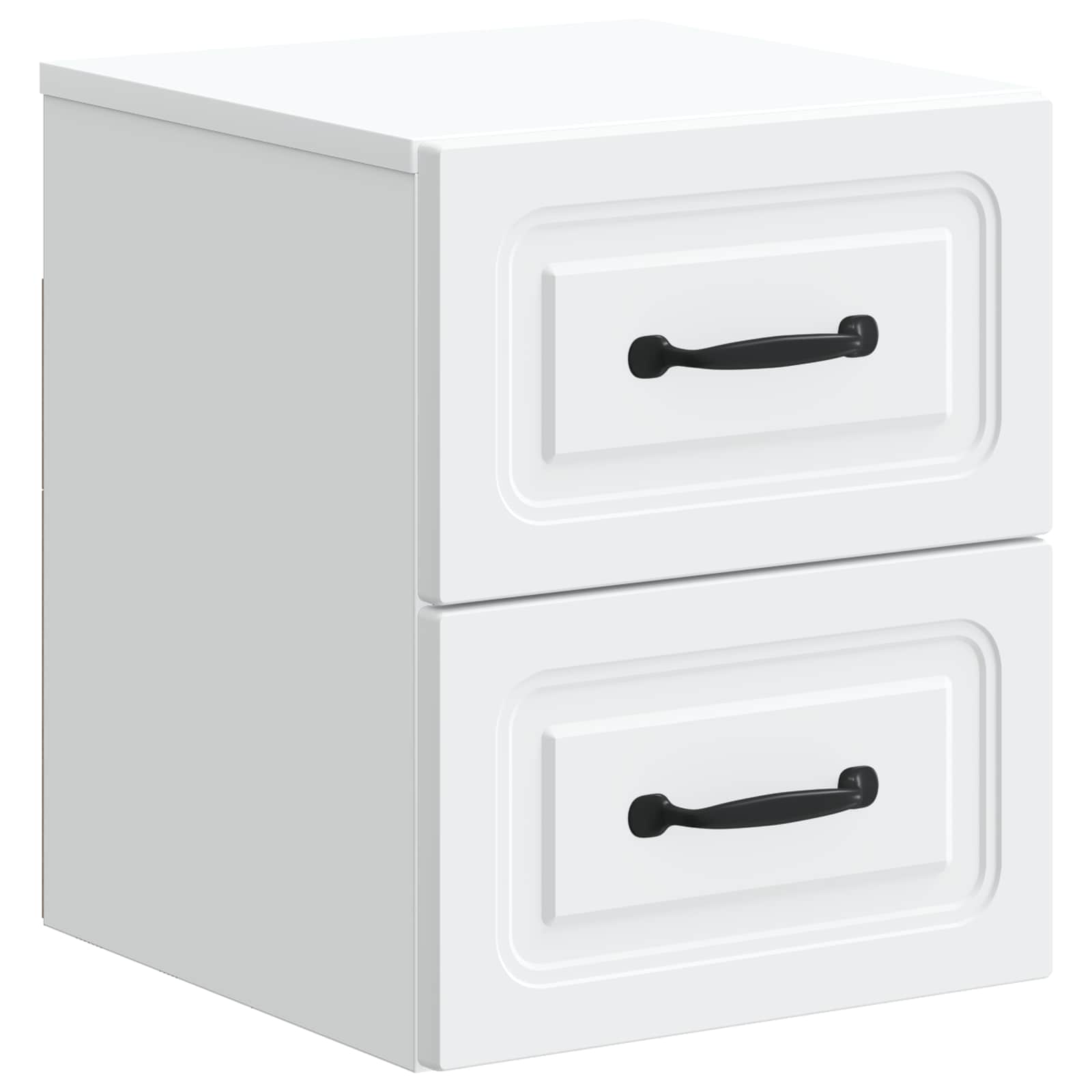 Wandmontierter Nachttisch 2 pcs Weiß 34,5 x 33 x 40 cm