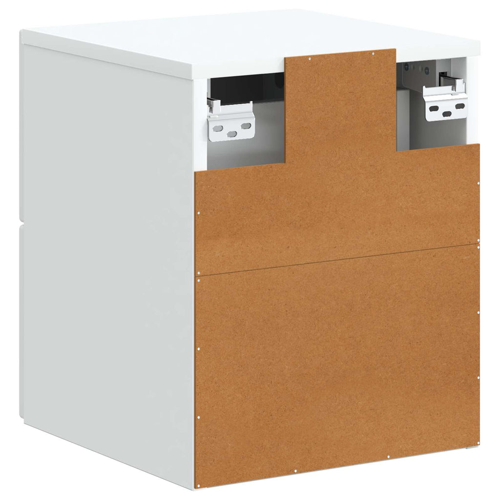 Wandmontierter Nachttisch 2 pcs Weiß 34,5 x 33 x 40 cm