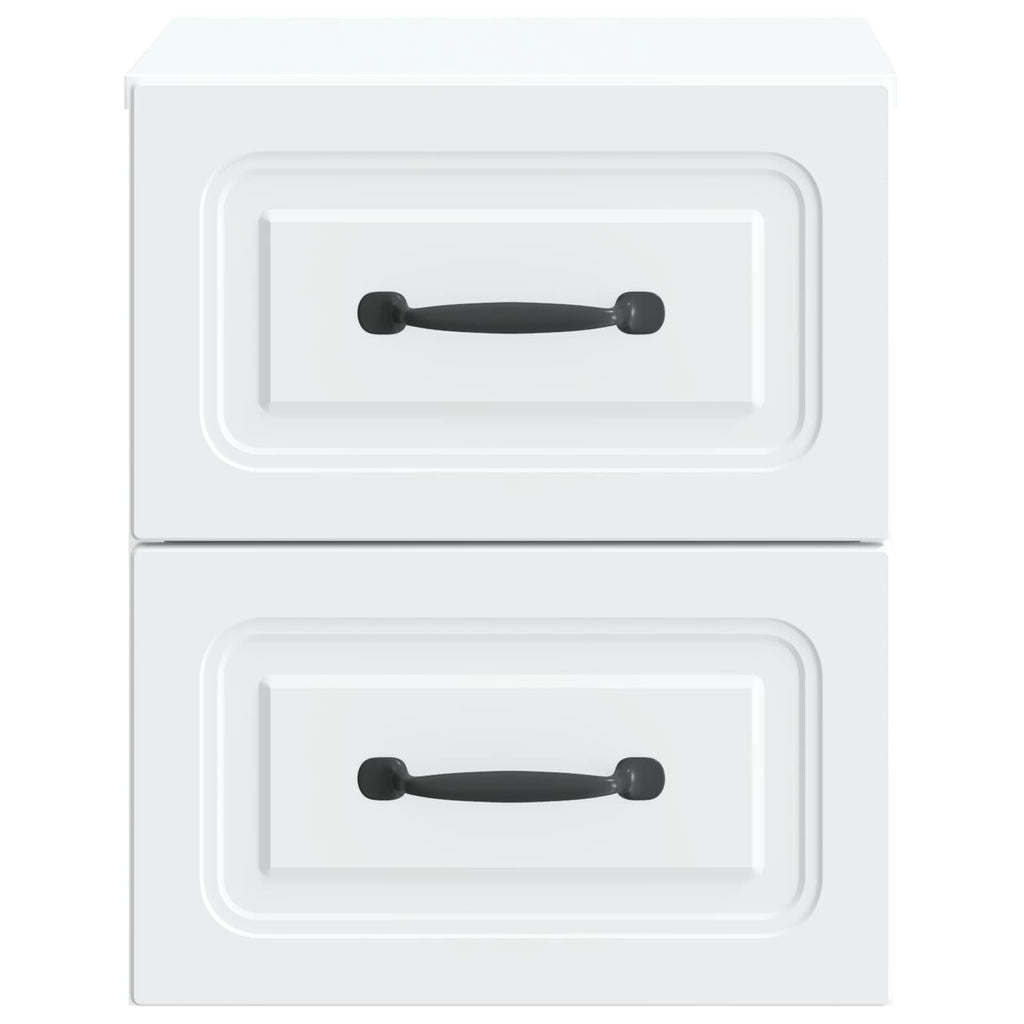 Wandmontierter Nachttisch 2 pcs Weiß 34,5 x 33 x 40 cm