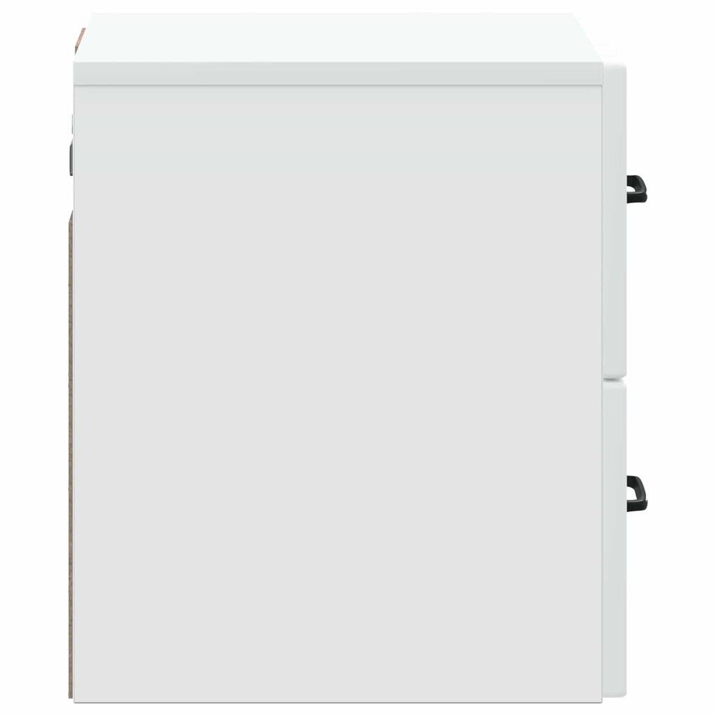 Wandmontierter Nachttisch 2 pcs Weiß 34,5 x 33 x 40 cm