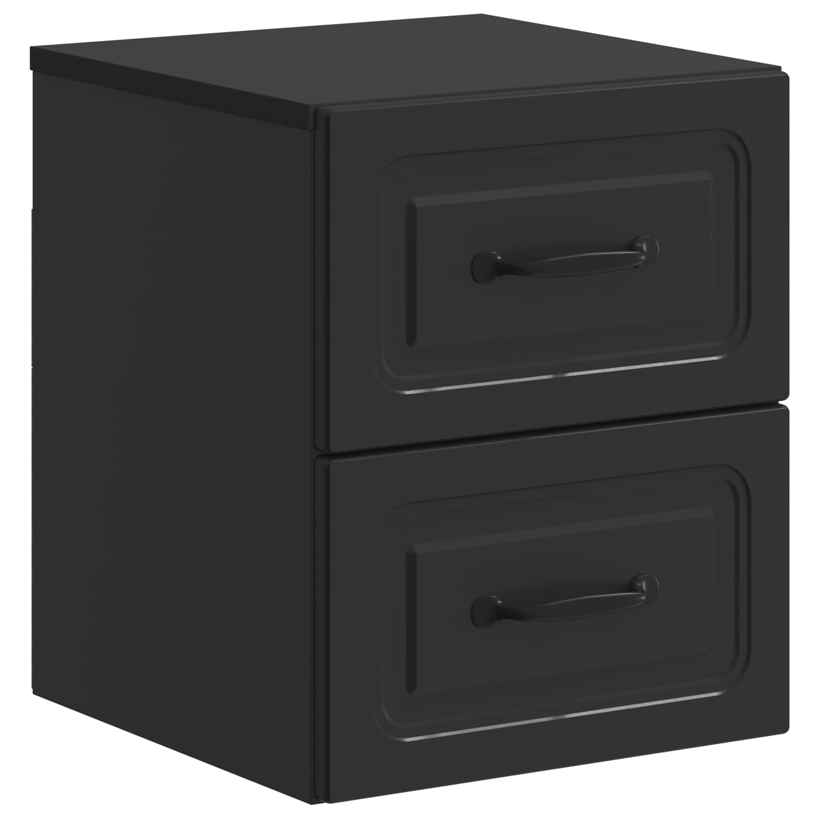 Wandmontierter Nachttisch 2 pcs Schwarz 34,5 x 33 x 40 cm