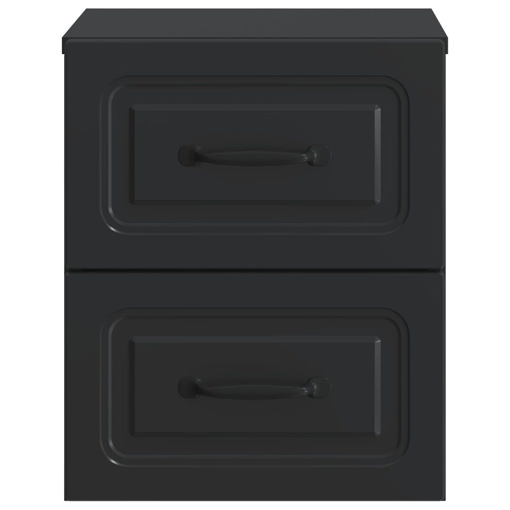 Wandmontierter Nachttisch 2 pcs Schwarz 34,5 x 33 x 40 cm