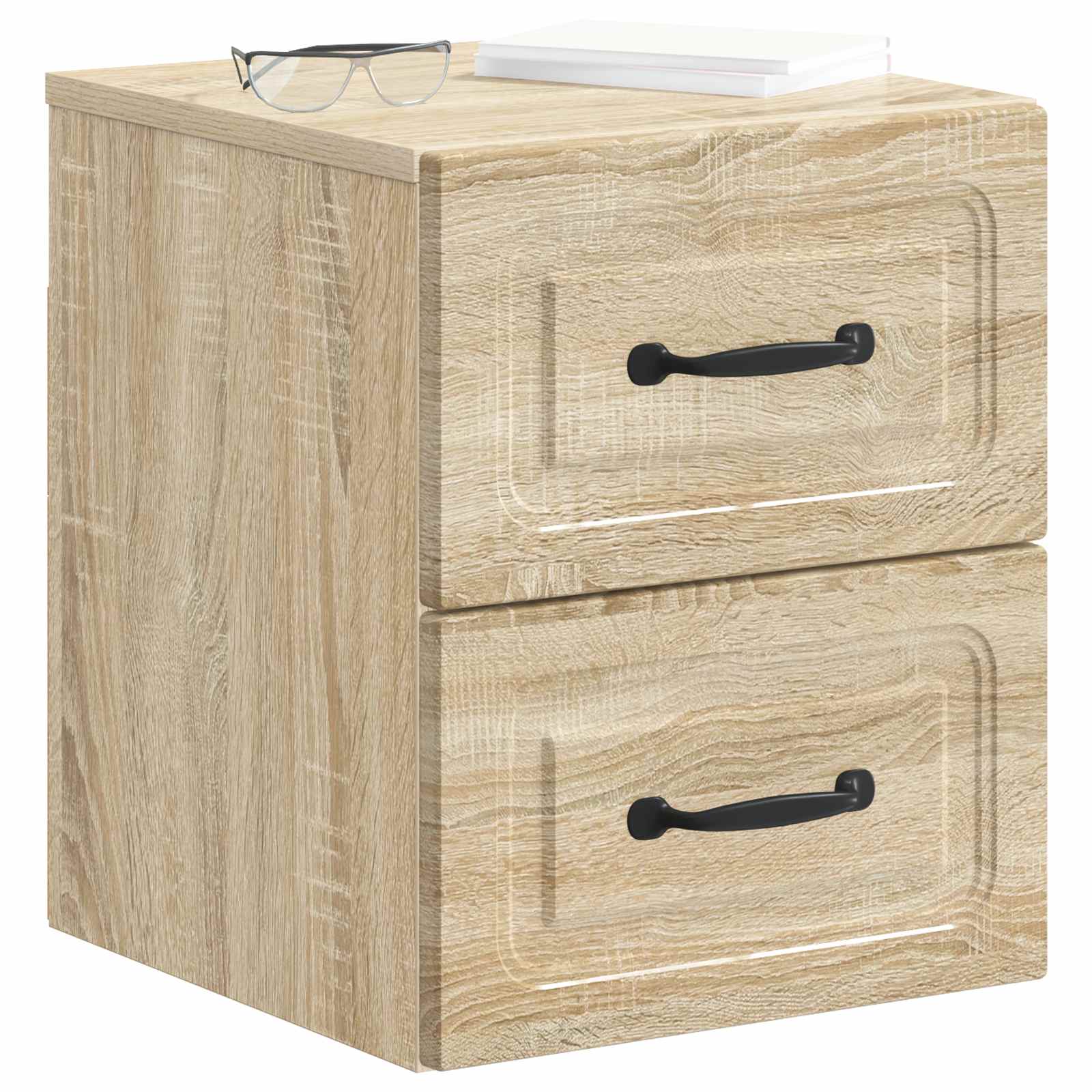 Wandmontierter Nachttisch Sonoma-Eiche 34,5 x 33 x 40 cm